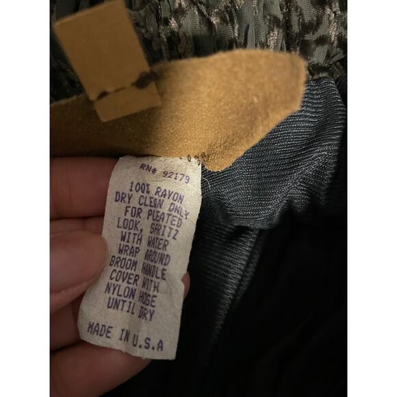 VTG Lucia Lukken Womens Broomstick Skirt Medium Green Velvet Whimsigoth Witchy - Picture 4 of 7